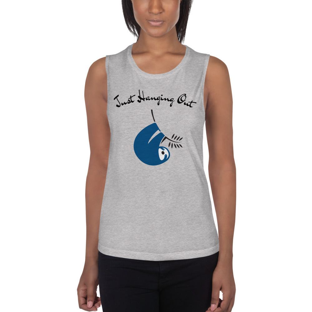 "Just Hanging Out" Ladies’ Muscle Tank