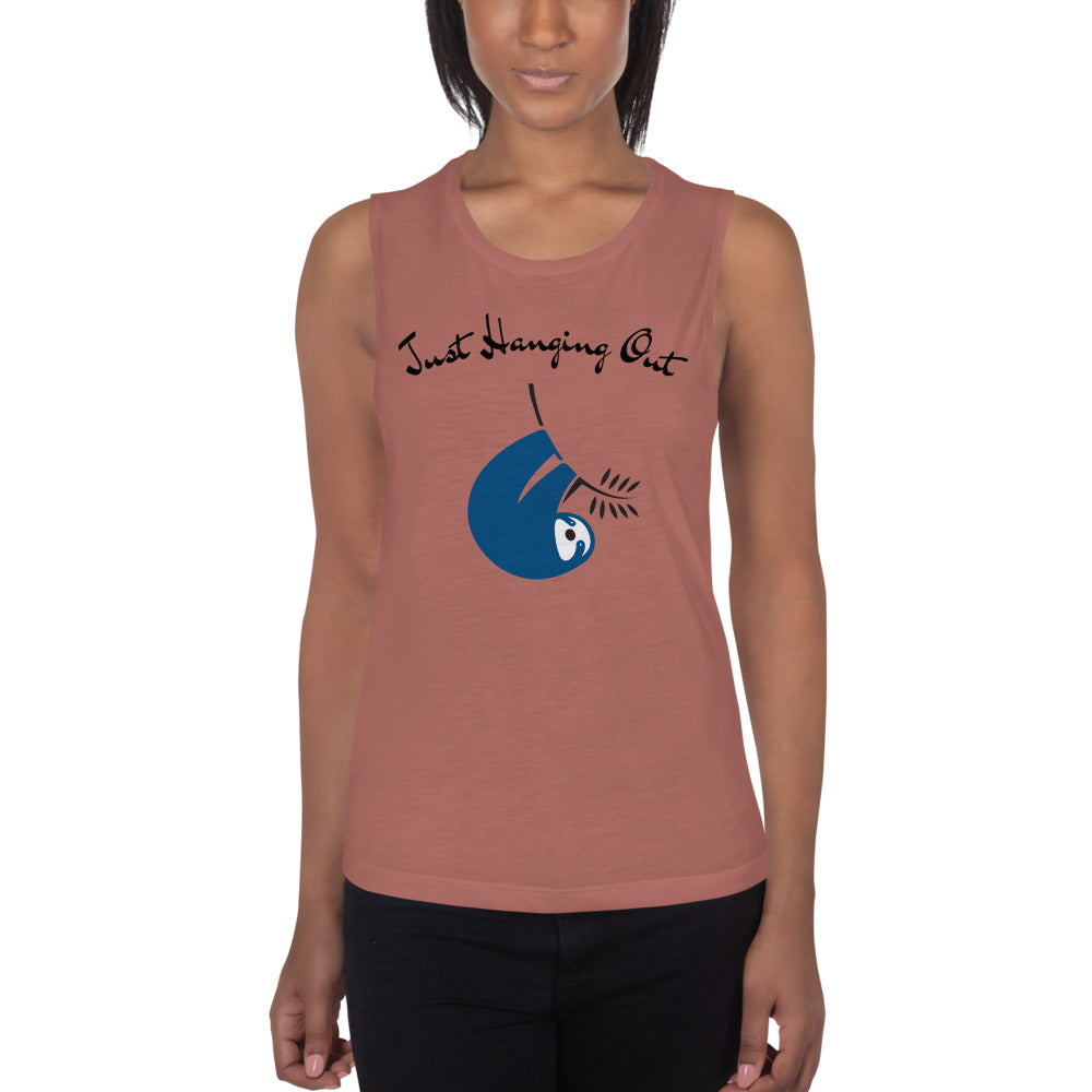 "Just Hanging Out" Ladies’ Muscle Tank