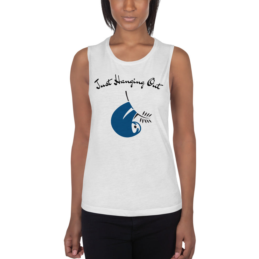 "Just Hanging Out" Ladies’ Muscle Tank