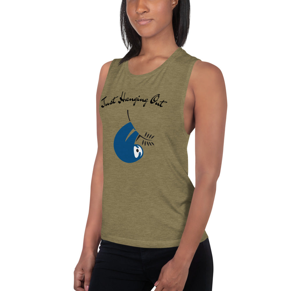 "Just Hanging Out" Ladies’ Muscle Tank