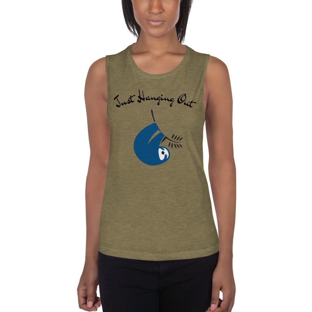 "Just Hanging Out" Ladies’ Muscle Tank