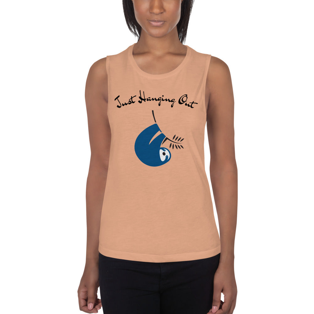 "Just Hanging Out" Ladies’ Muscle Tank