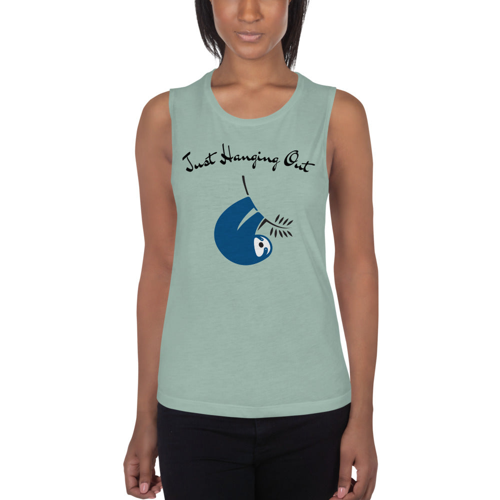"Just Hanging Out" Ladies’ Muscle Tank