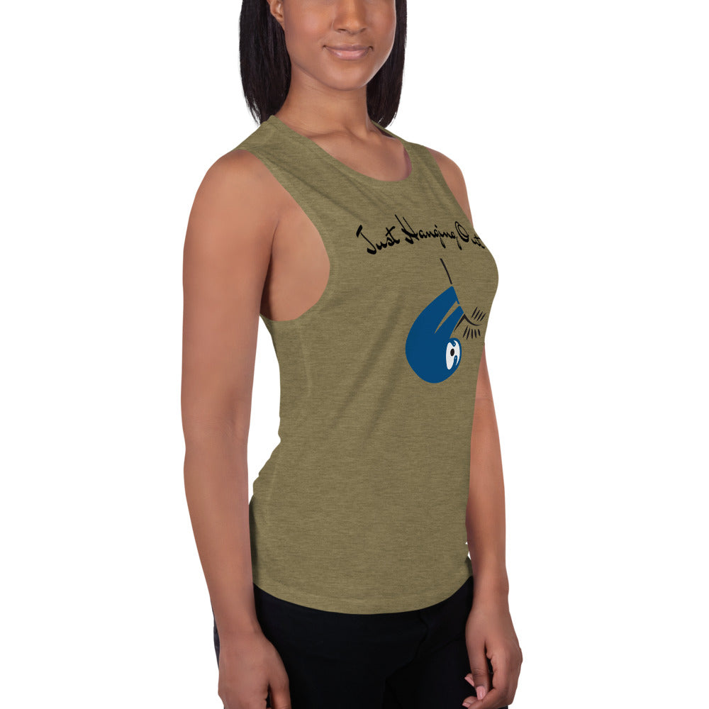 "Just Hanging Out" Ladies’ Muscle Tank