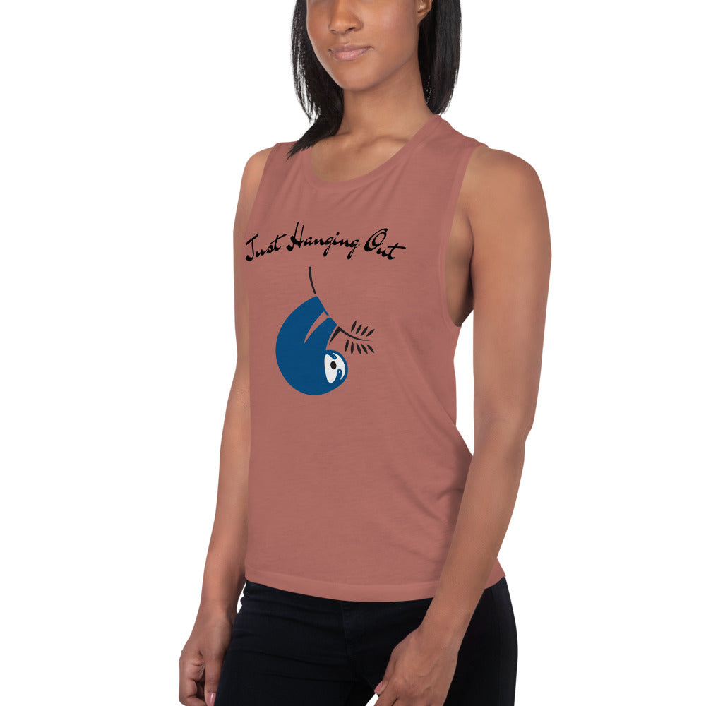 "Just Hanging Out" Ladies’ Muscle Tank