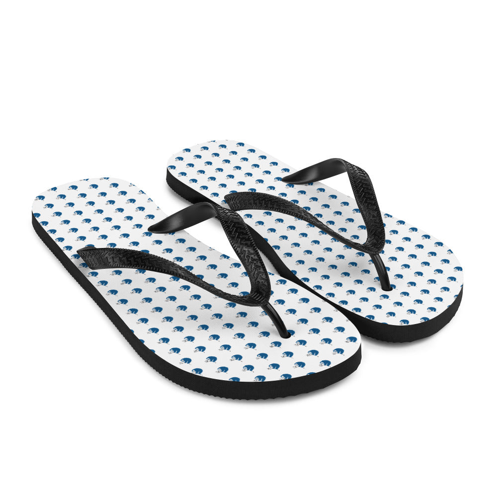 Sloth Pattern Flip-Flops