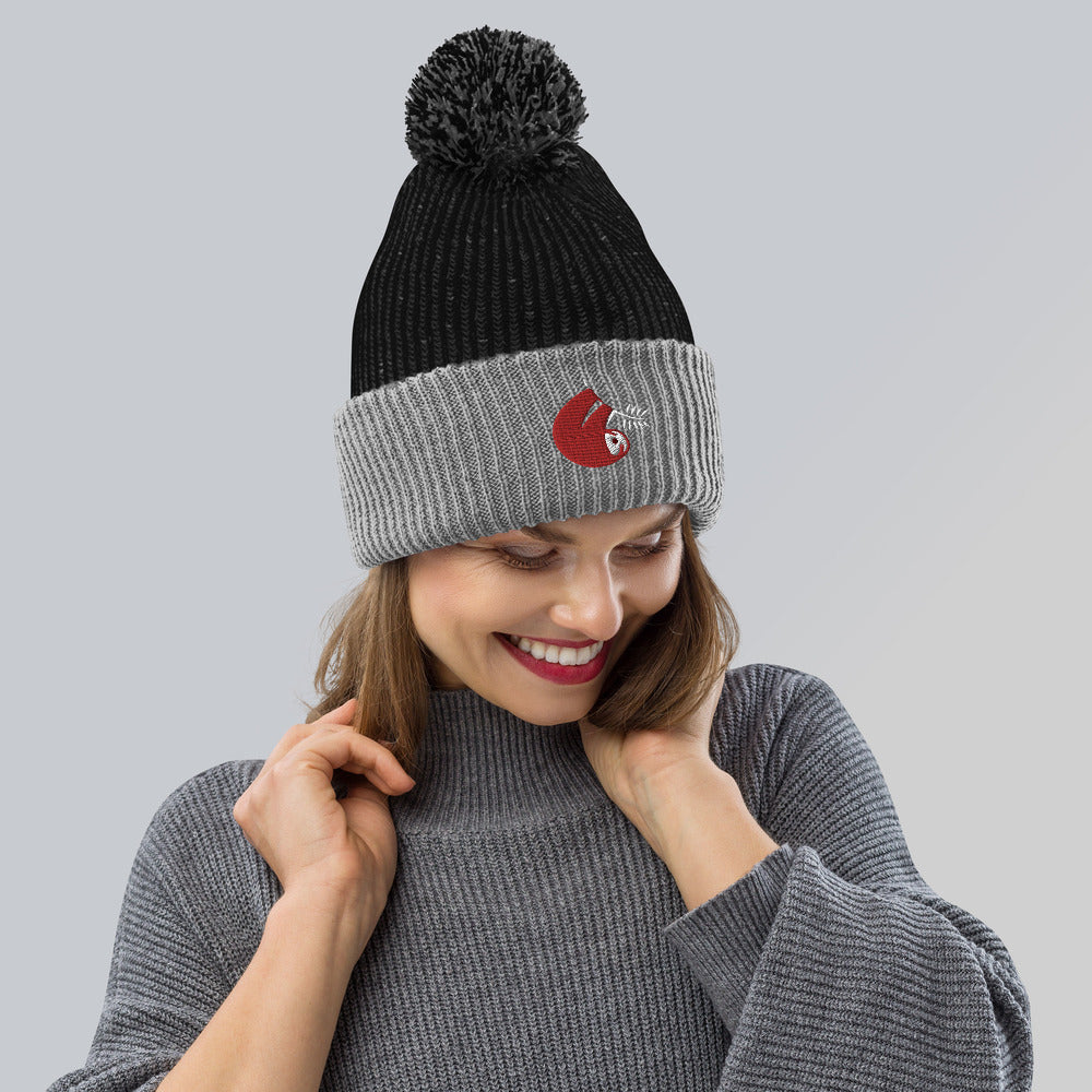 "Just Hanging Out" Pom-Pom Beanie