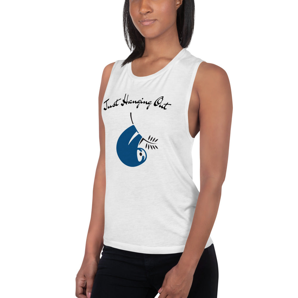 "Just Hanging Out" Ladies’ Muscle Tank