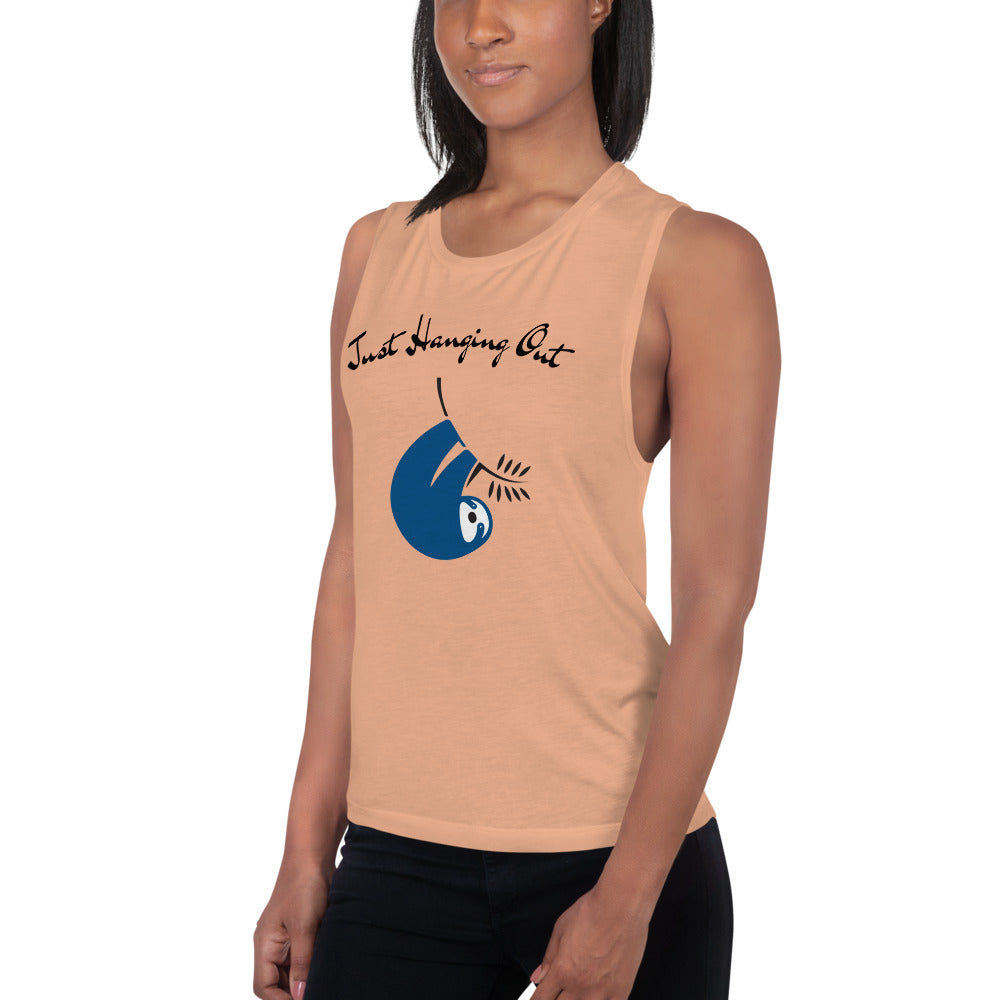 "Just Hanging Out" Ladies’ Muscle Tank