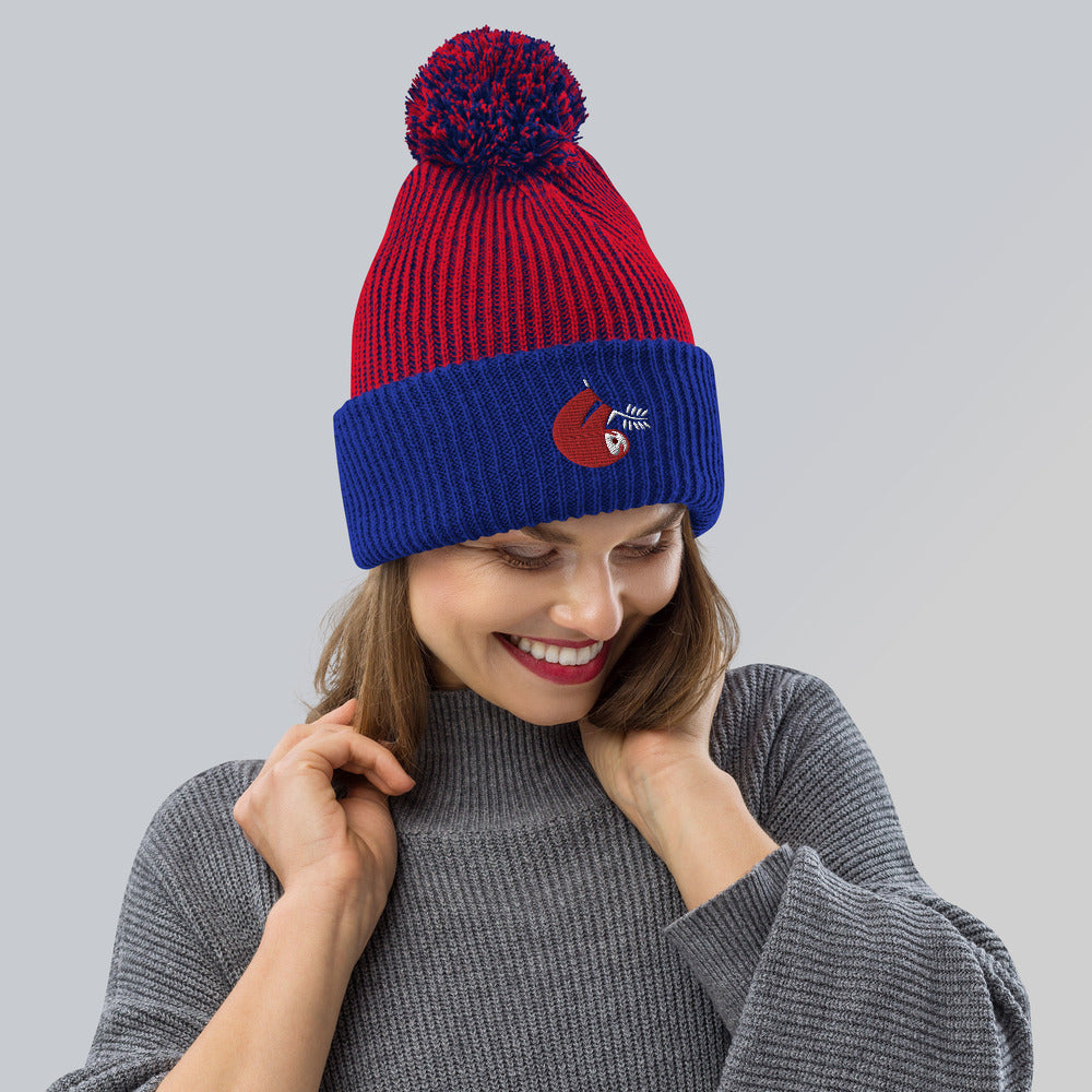 "Just Hanging Out" Pom-Pom Beanie